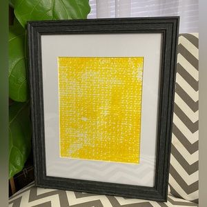 Abstract Acrylic Original Painting On Canvas Paper 9X12 Yellow